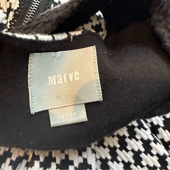 Anthropologie Maeve Hounds tooth Pleated Fit and Flare Mini Dress| L - Picture 7 of 9